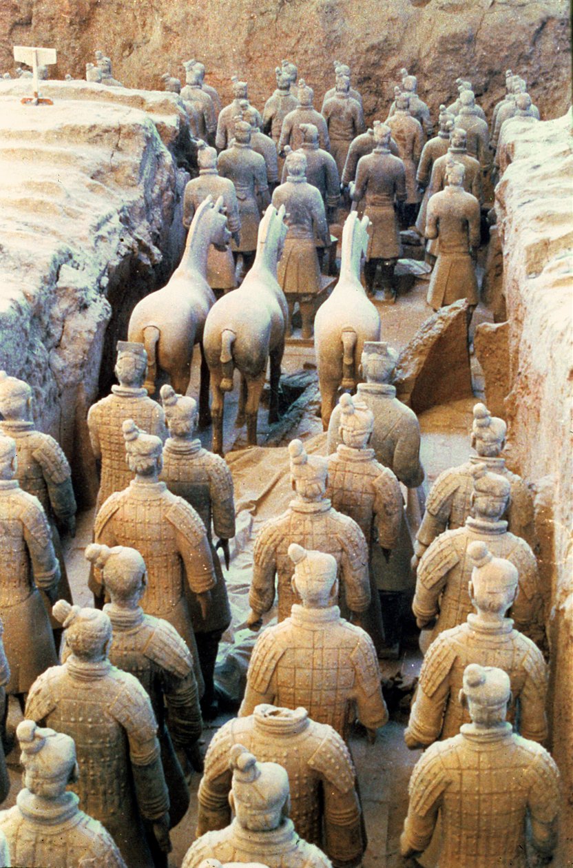 Terakotová armáda, dynastie Qin, 210 př.nl (detail) od Chinese School