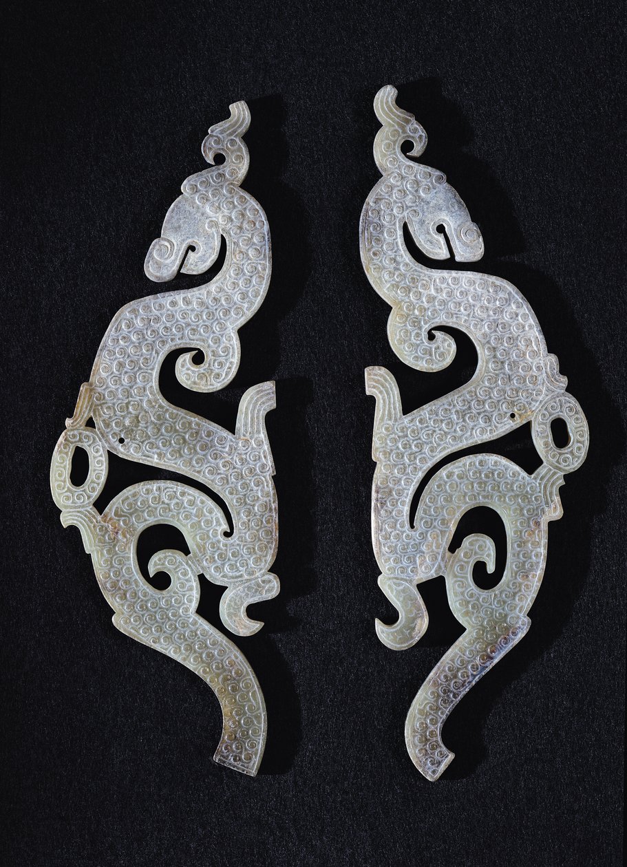 Dva draci, c.475-221 př.nl (nefrit) od Chinese School