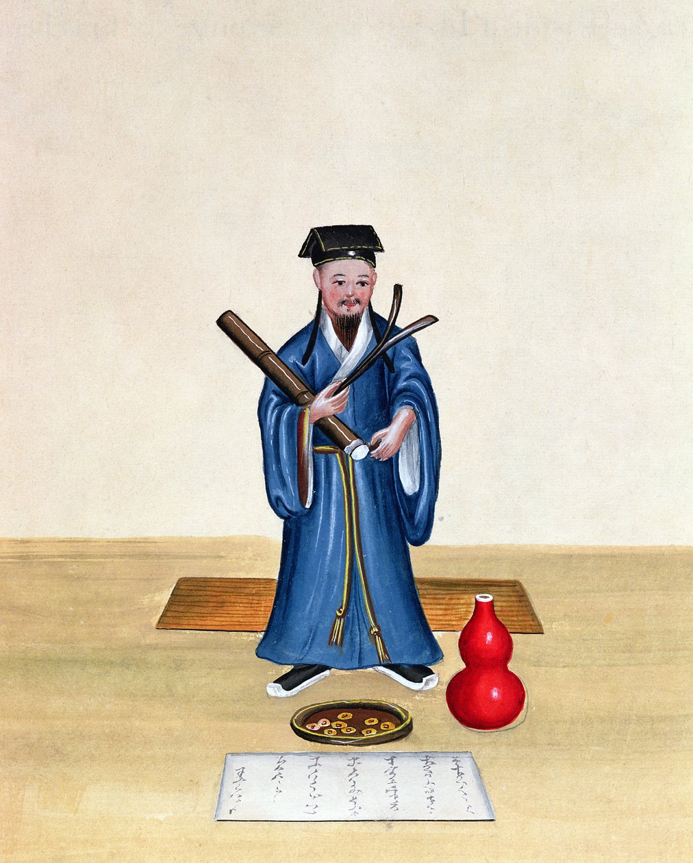 Taoista v Číně, cca 1785 (wc na papíře) od Chinese School