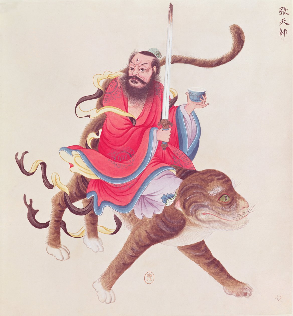 Chang Tao-Ling (fl.35 AD) (wc na papíře) od Chinese School
