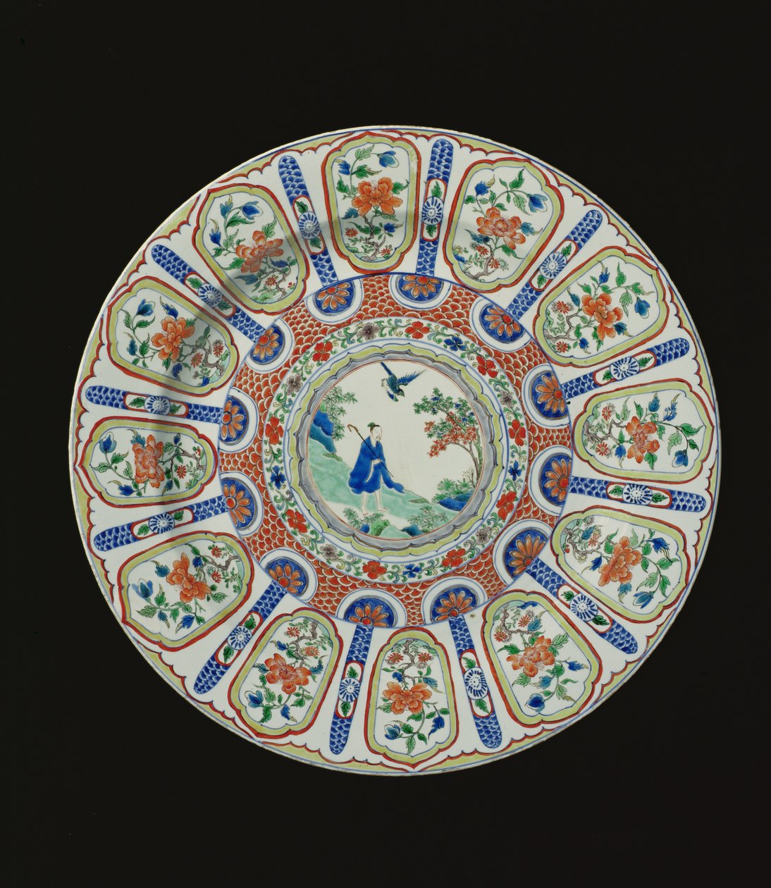 Nabíječka zobrazující nesmrtelného Tang básníka Li Bai, období Kangxi, cca 1690 (porcelán) od Chinese School