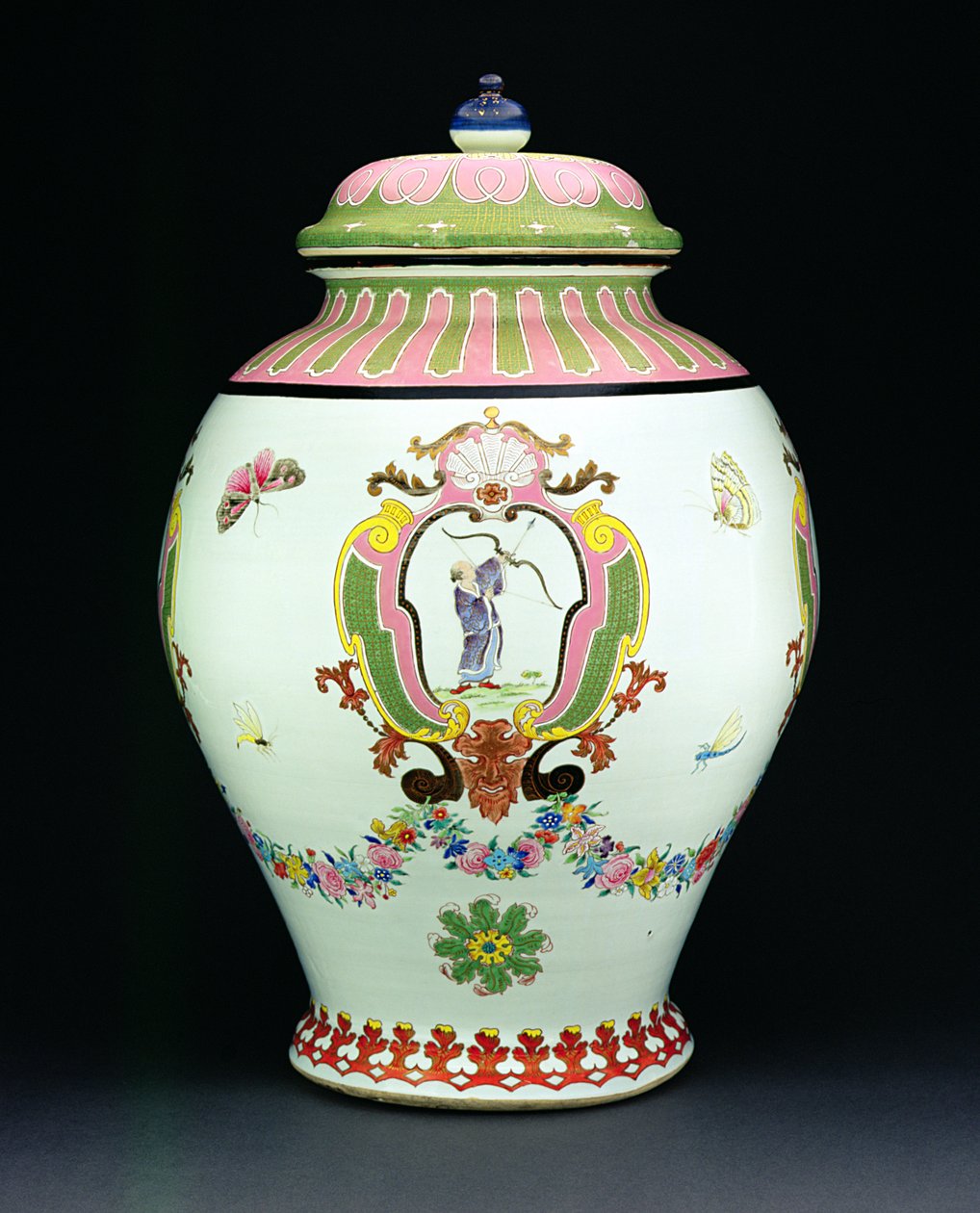 Cisterna malovaná podle návrhu Cornelise Pronka (1691-1759) c.1730 (porcelán) (umyvadlo viz 206565) od Chinese School