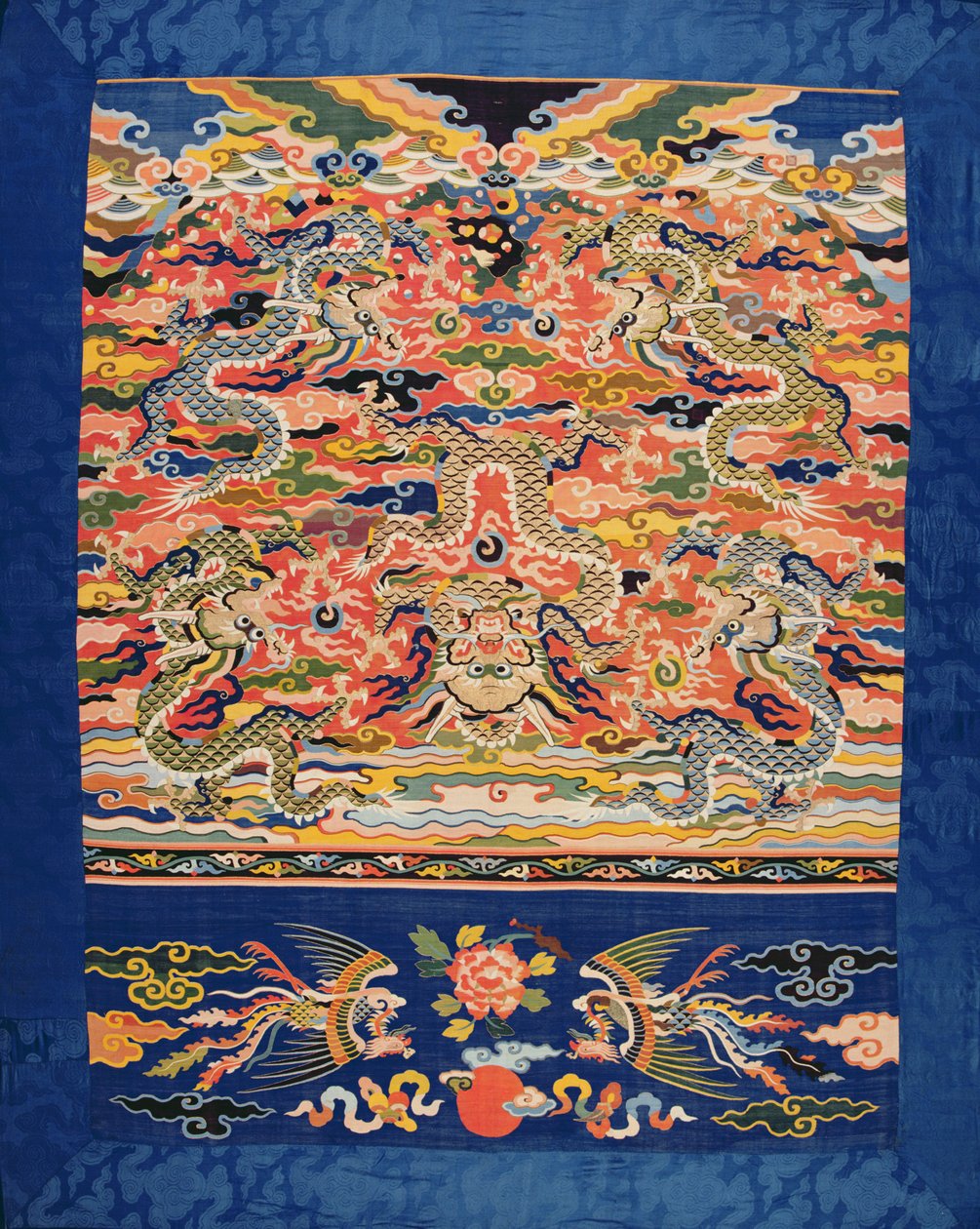 Pět draků Kossu, období Wanli, 1573-1619 (hedvábí) od Chinese School