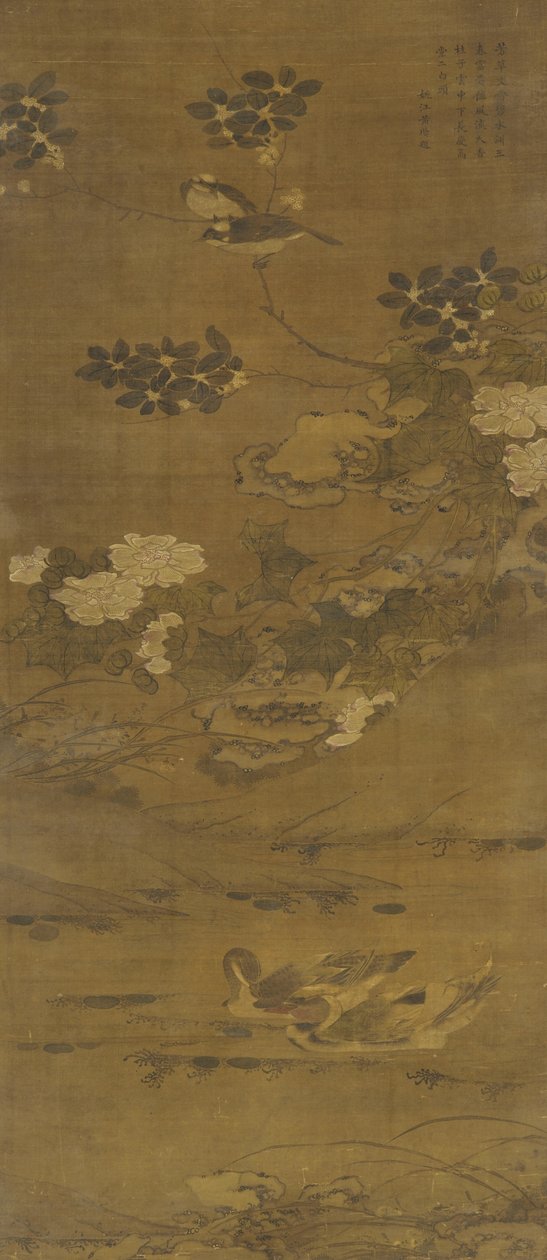 Květiny, kachny a další ptáci, dynastie Ming nebo Čching, 15.-18. století od Chinese School
