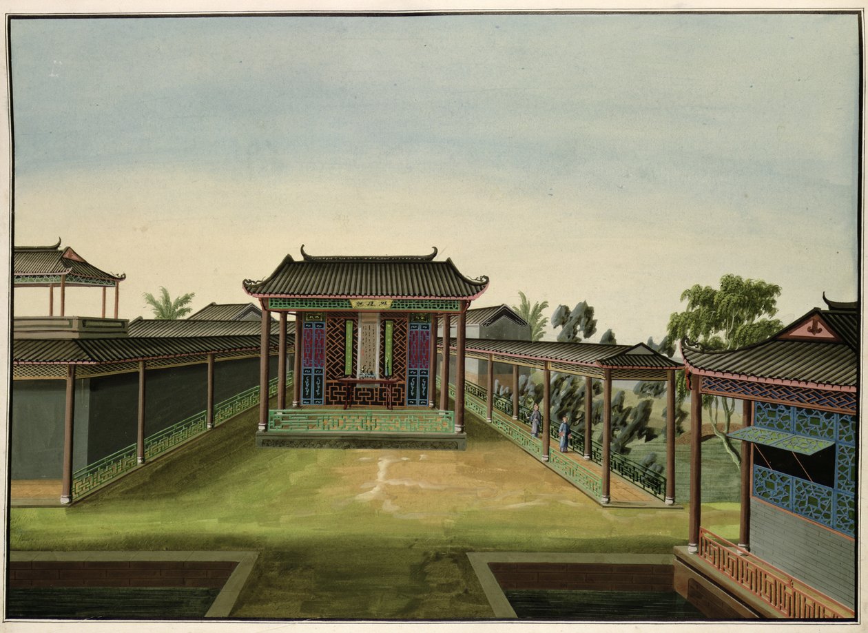 Garden Scene, cca 1820-40 (wc na papíře) od Chinese School
