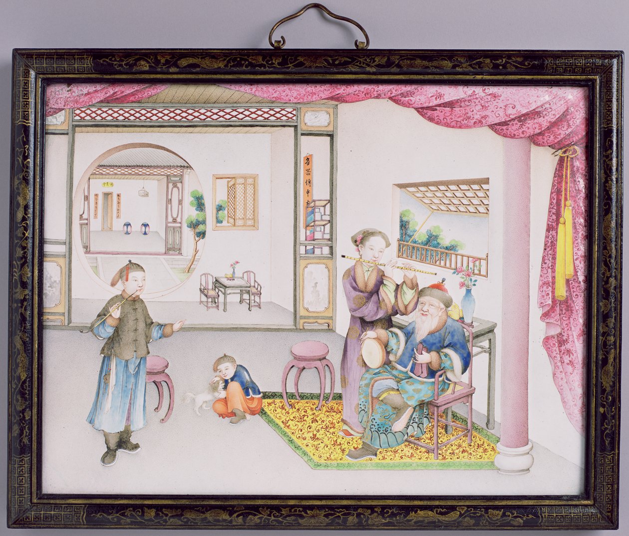 Imperial Canton panel, Qianlong period, 1736-95 (ename repousse) (viz 207219 pro pár) od Chinese School