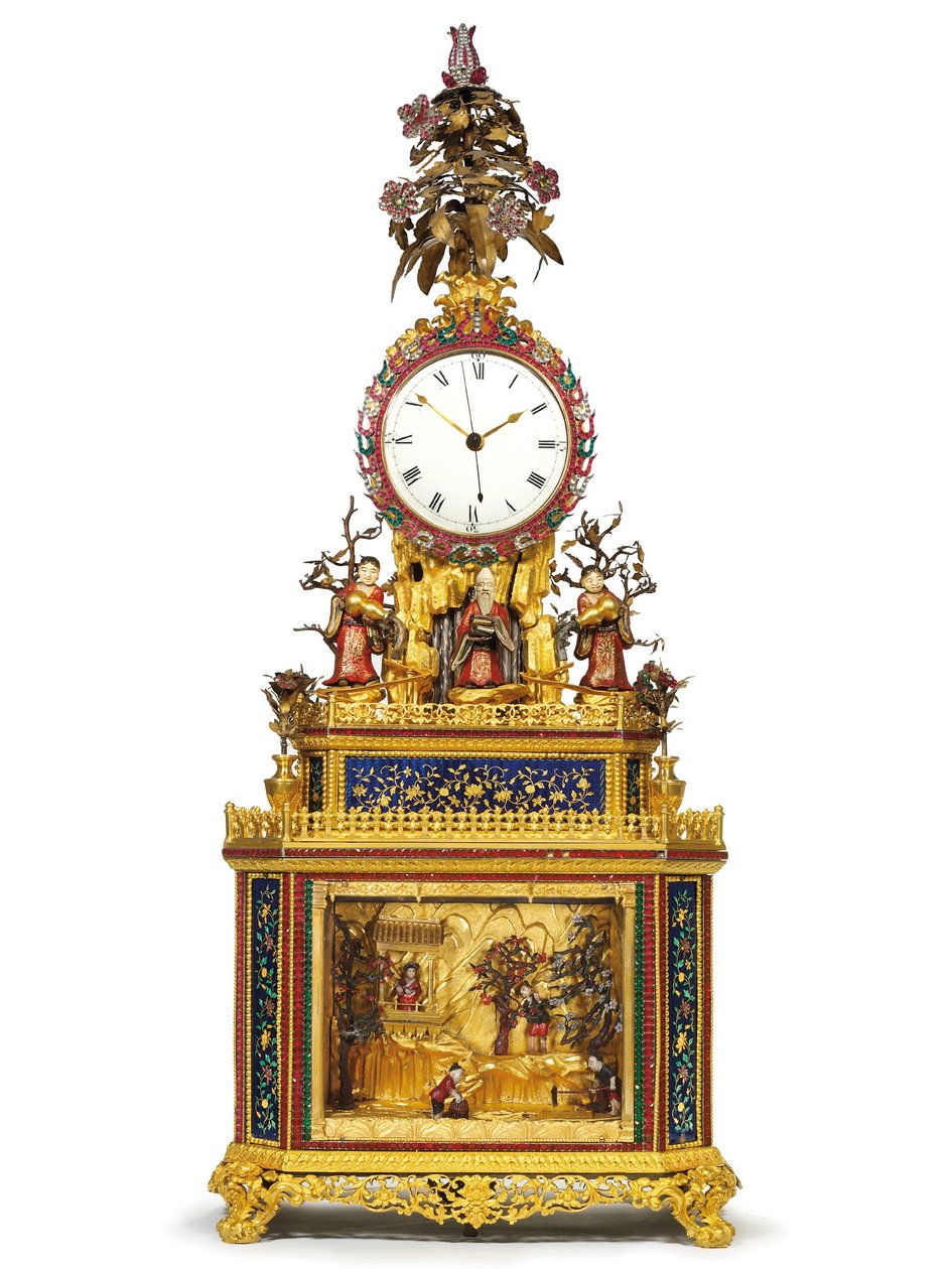 Císařské úderné, hudební a automatické hodiny "Daoist Immortal", dílny Guangzhou, období Qianlong, 1736-95 od Chinese School