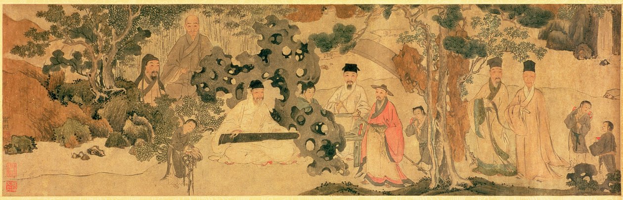 Shromáždění literátů v Qinglinu od Chinese School