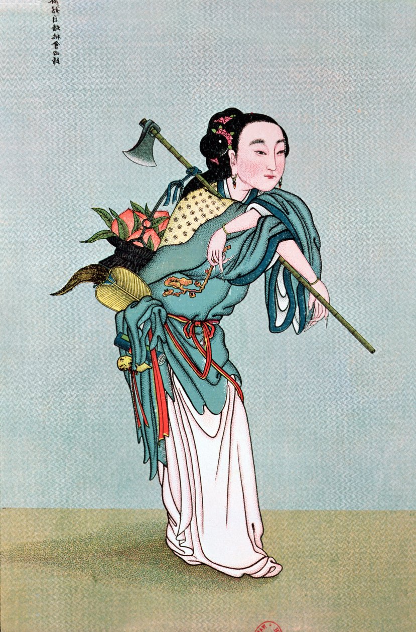 Ma Kou nesoucí léčivé rostliny, z díla otce Henriho Dorea, konec 19. století od Chinese School