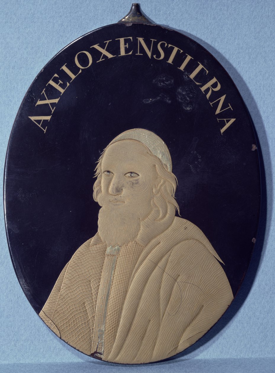 Miniatura Axela Oxenstierny (1583-1654) (lakovaný kov) od Chinese School