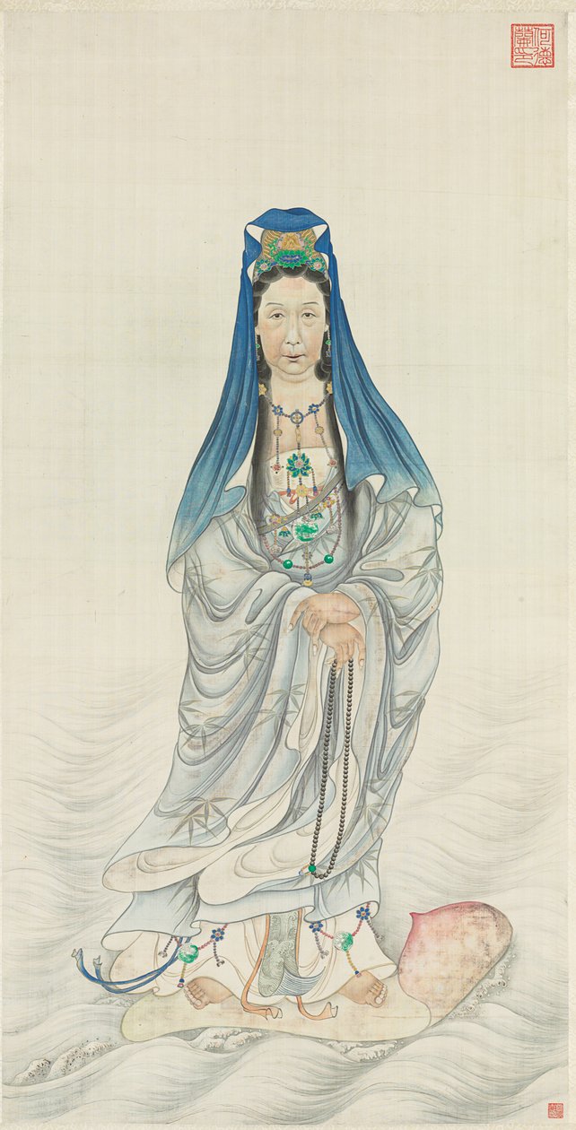 Portrait of Empress Dowager Cixi as Guanyin od Chinese School