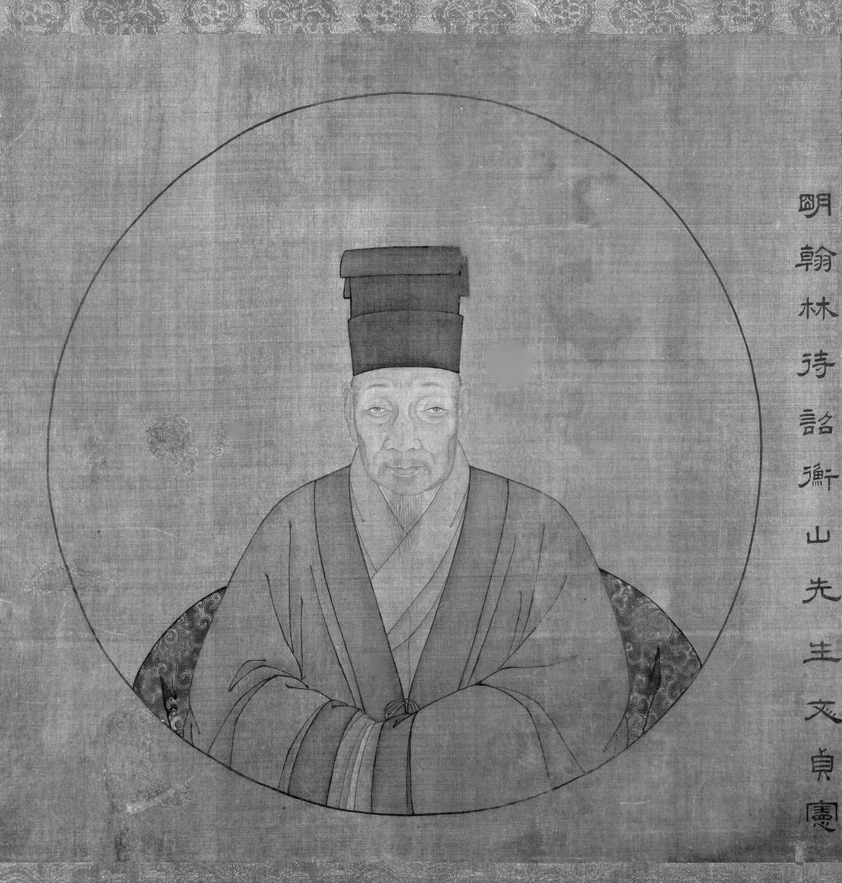 Portrét Wen Zhengminga, pozdní dynastie Ming, raná dynastie Čching, 17. století od Chinese School