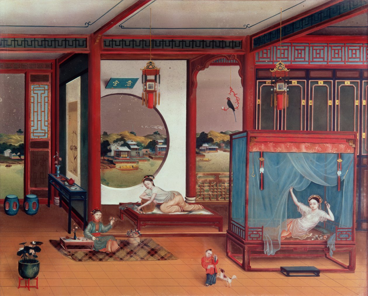 Scéna z interiéru od Chinese School