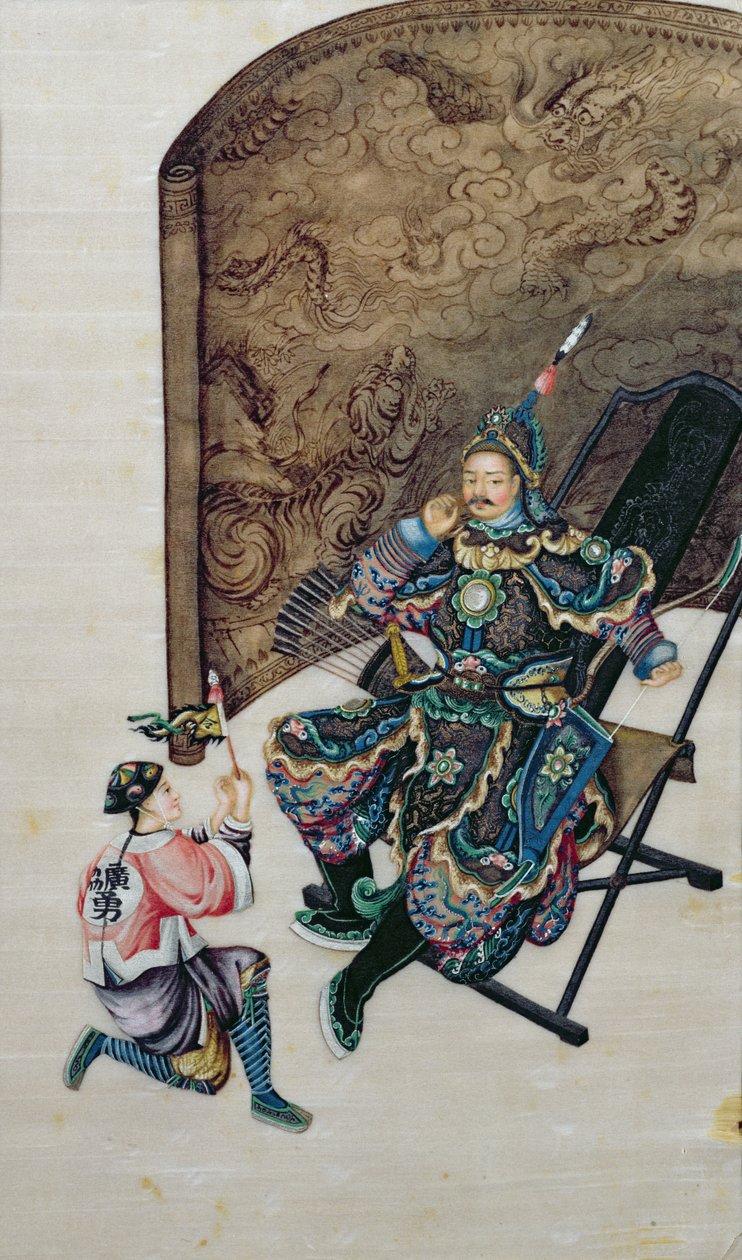 Sedící válečník s vojákem od Chinese School
