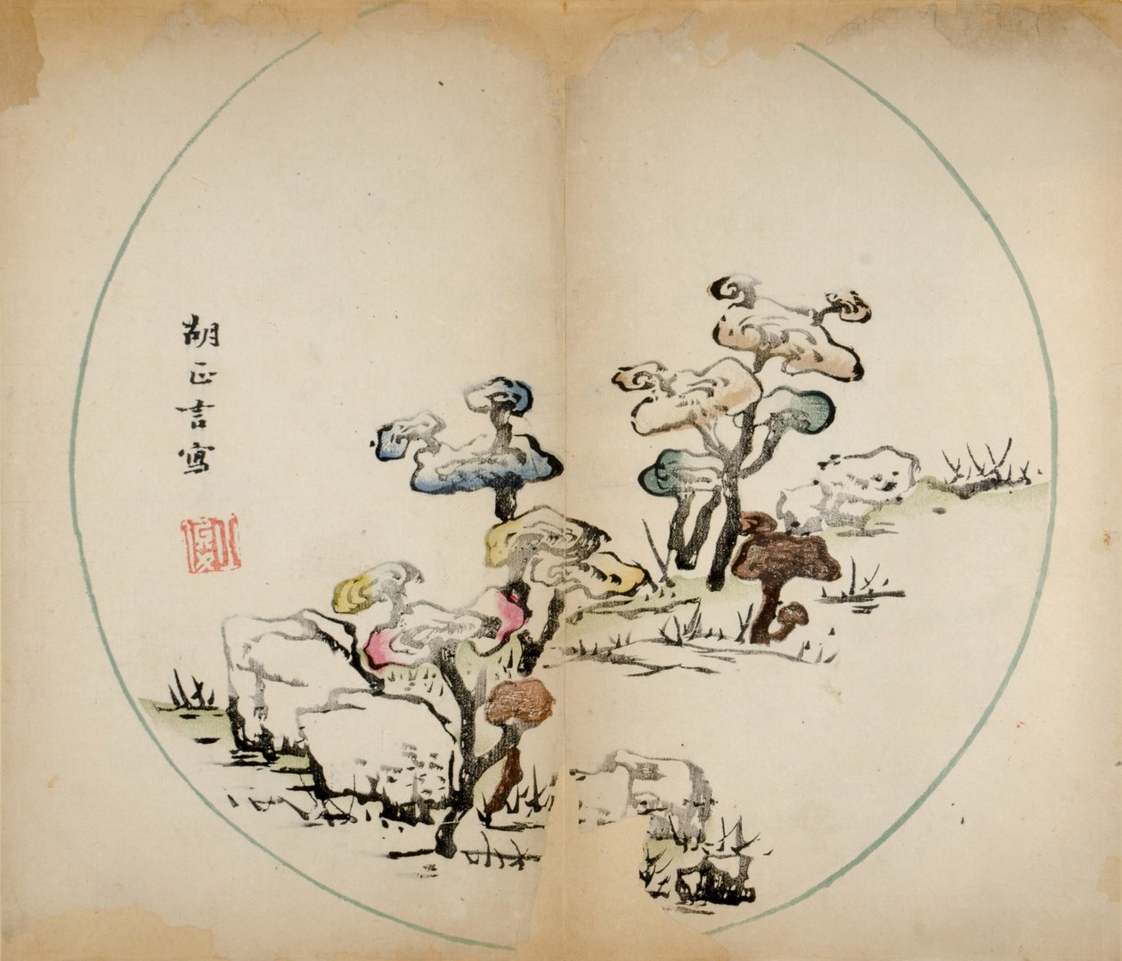 Ten Bamboo Studio Prints, 1643 (dřevěný blok) od Chinese School