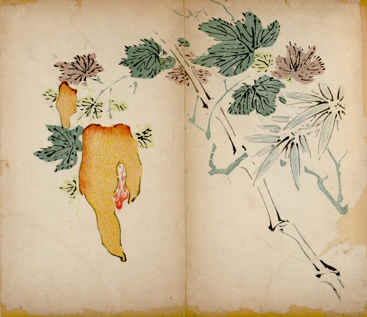 Ten Bamboo Studio Prints, 1643 (dřevěný blok) od Chinese School