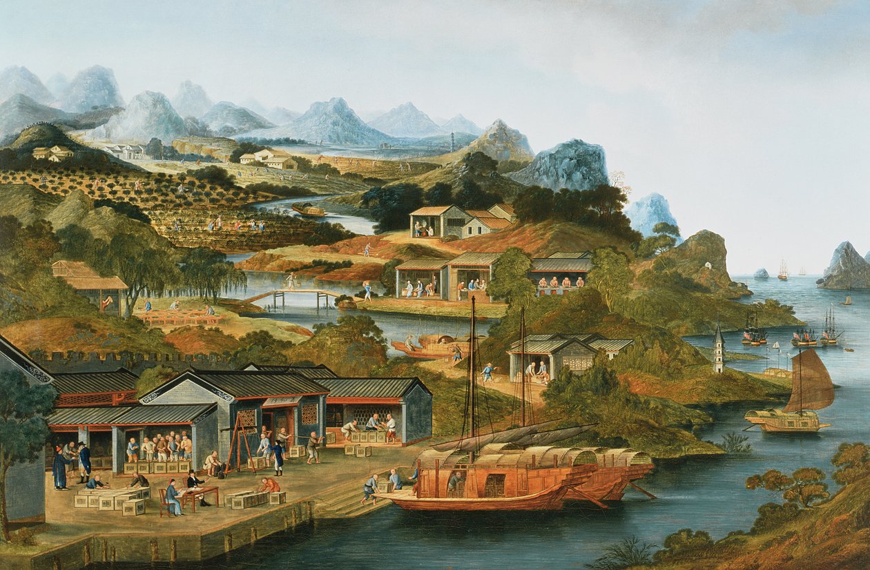 Obchod s čajem v Číně od Chinese School
