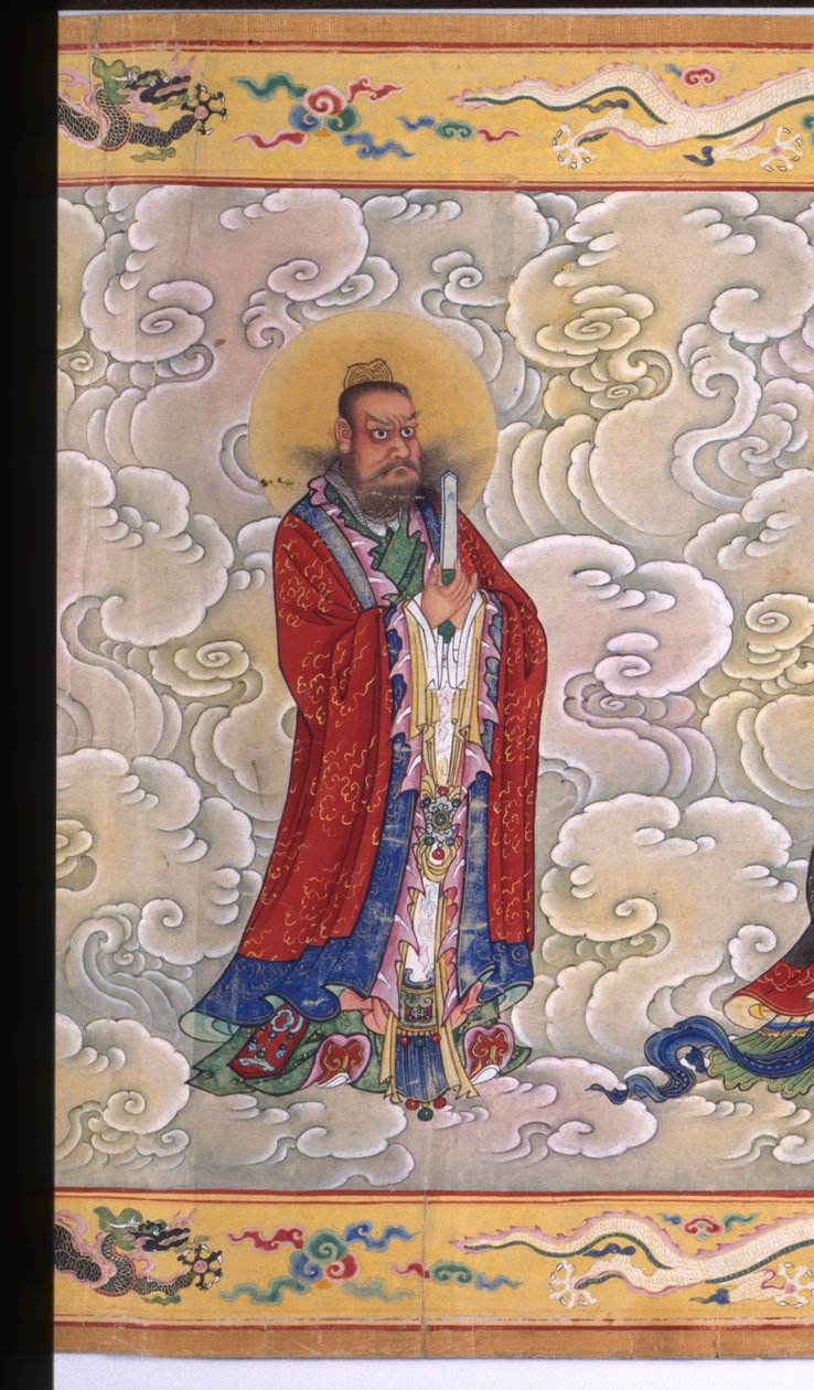 Ordinace císařovny Zhang, 1493 (inkoust, barva a zlato na papíře) od Chinese School