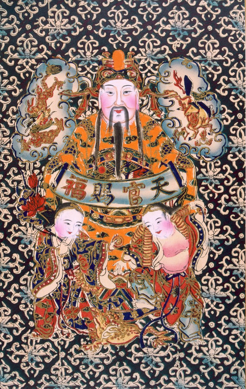 Tien Koan Tse Fou (dřevěný blok) od Chinese School