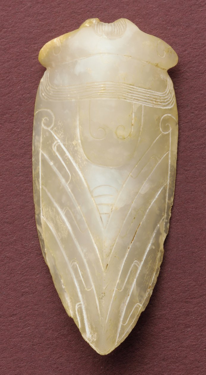 Amulet jazyka v podobě cikády od Chinese School
