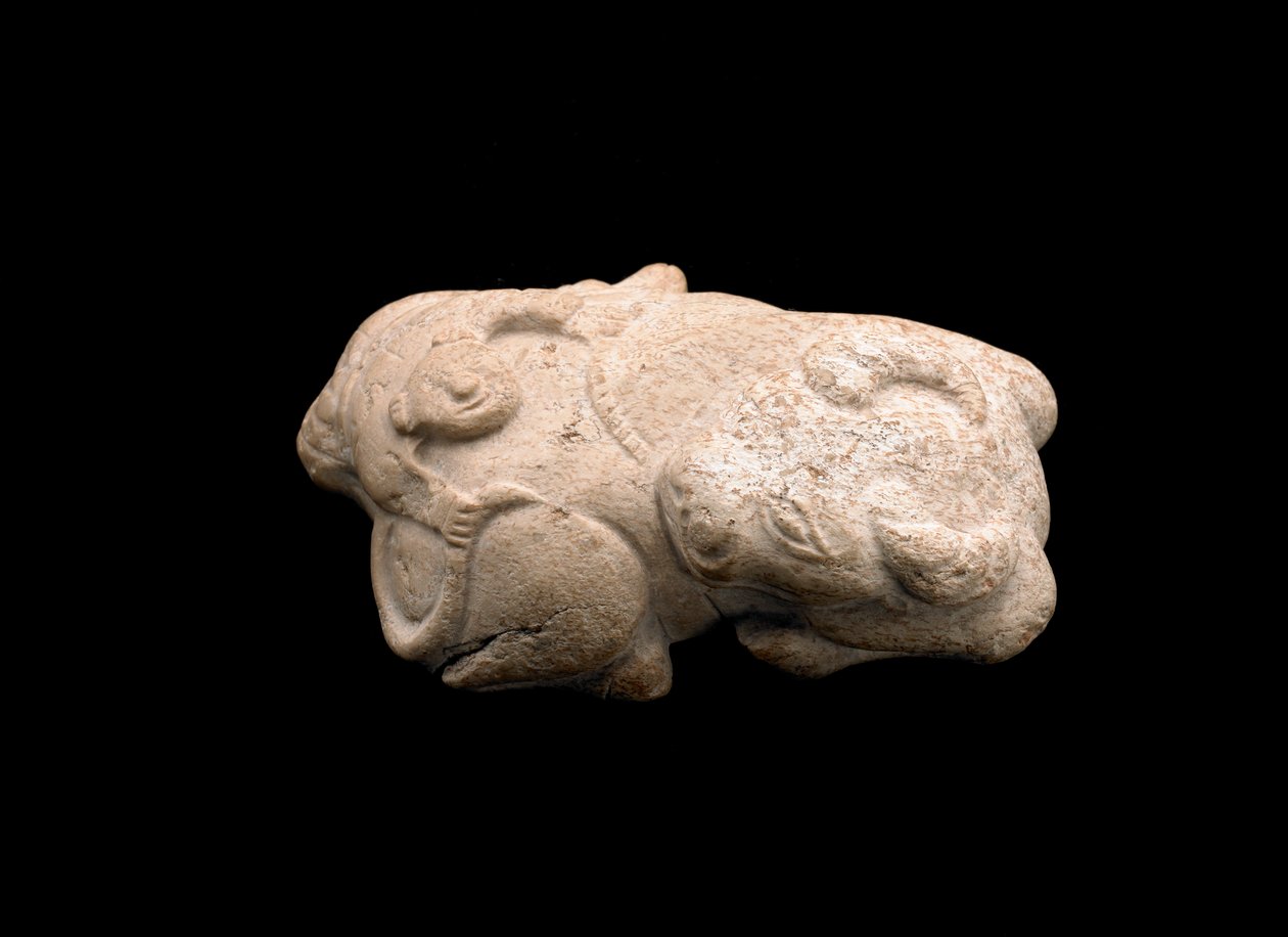 Vodní buvol a pastevec, 1600-1700 od Chinese School