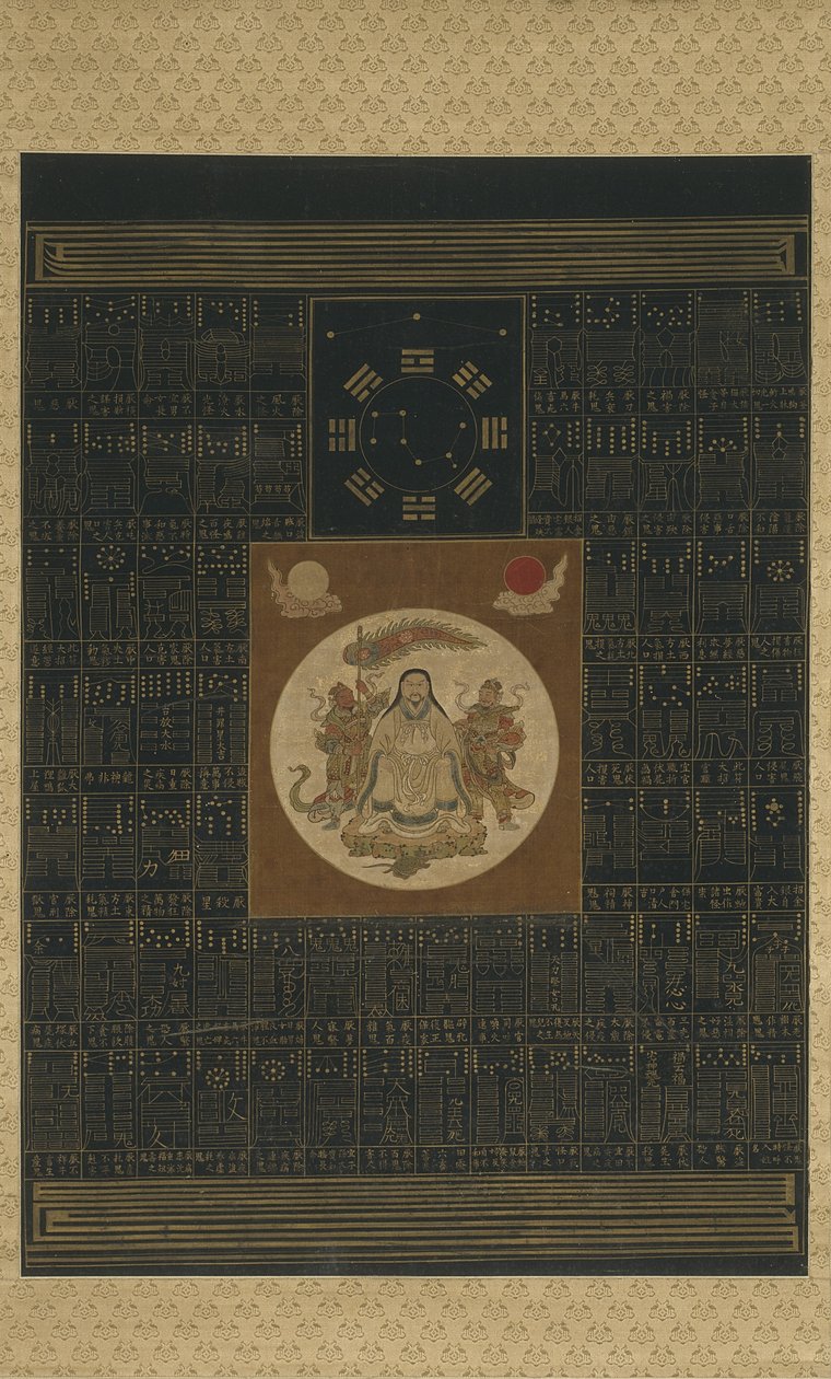 Zhenwu s osmi trigramy, Severní vůz a talismany, dynastie Čching od Chinese School