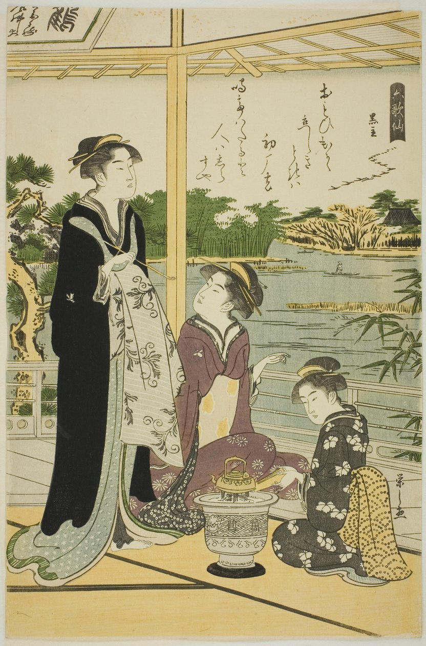 Kuronushi, ze série "Šest nesmrtelných básníků (Rokkasen)" od Chobunsai Eishi