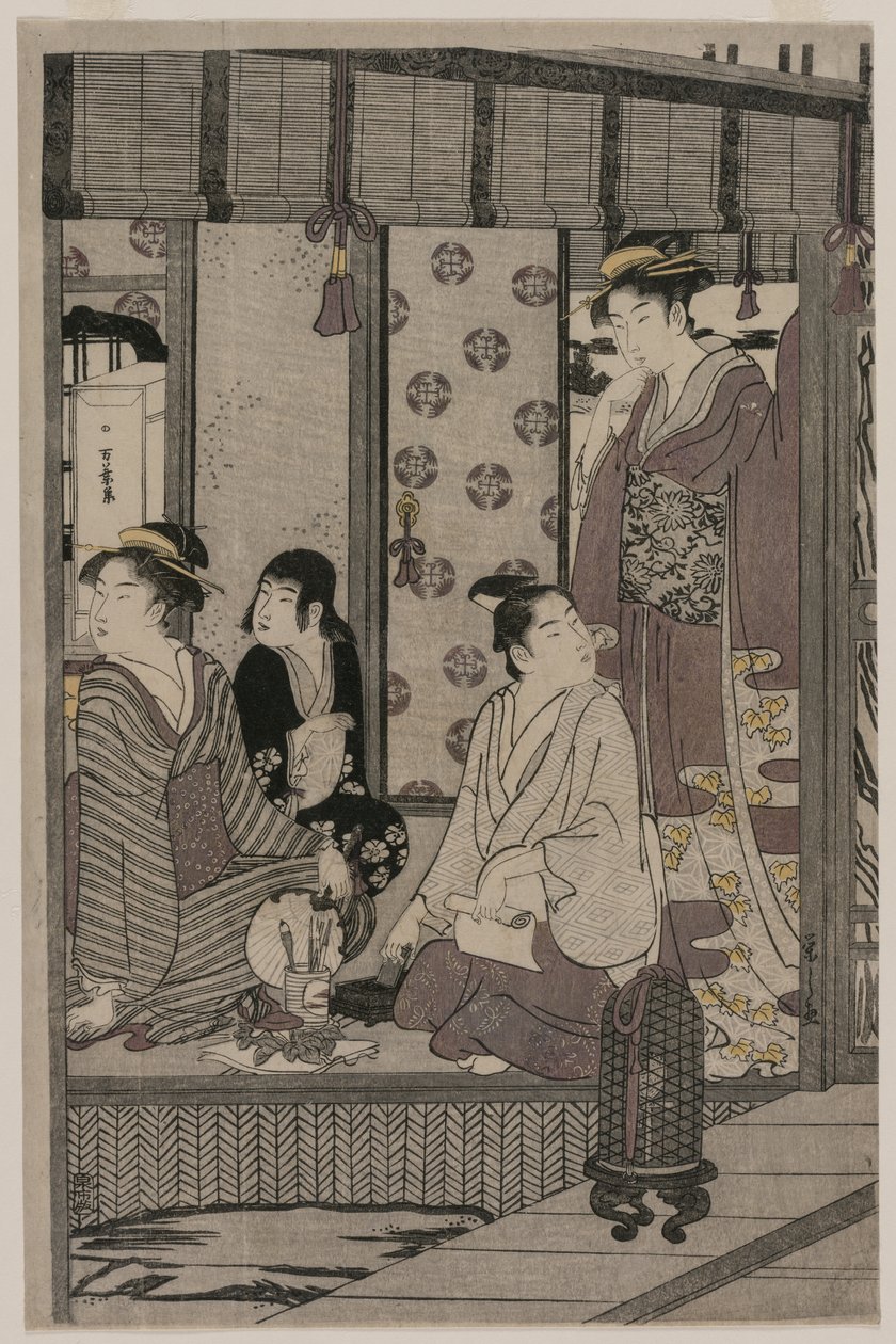 Morning Glory ze série The Tale of Genji in Elegant Modern Dress, c. 1790. od Chobunsai Eishi