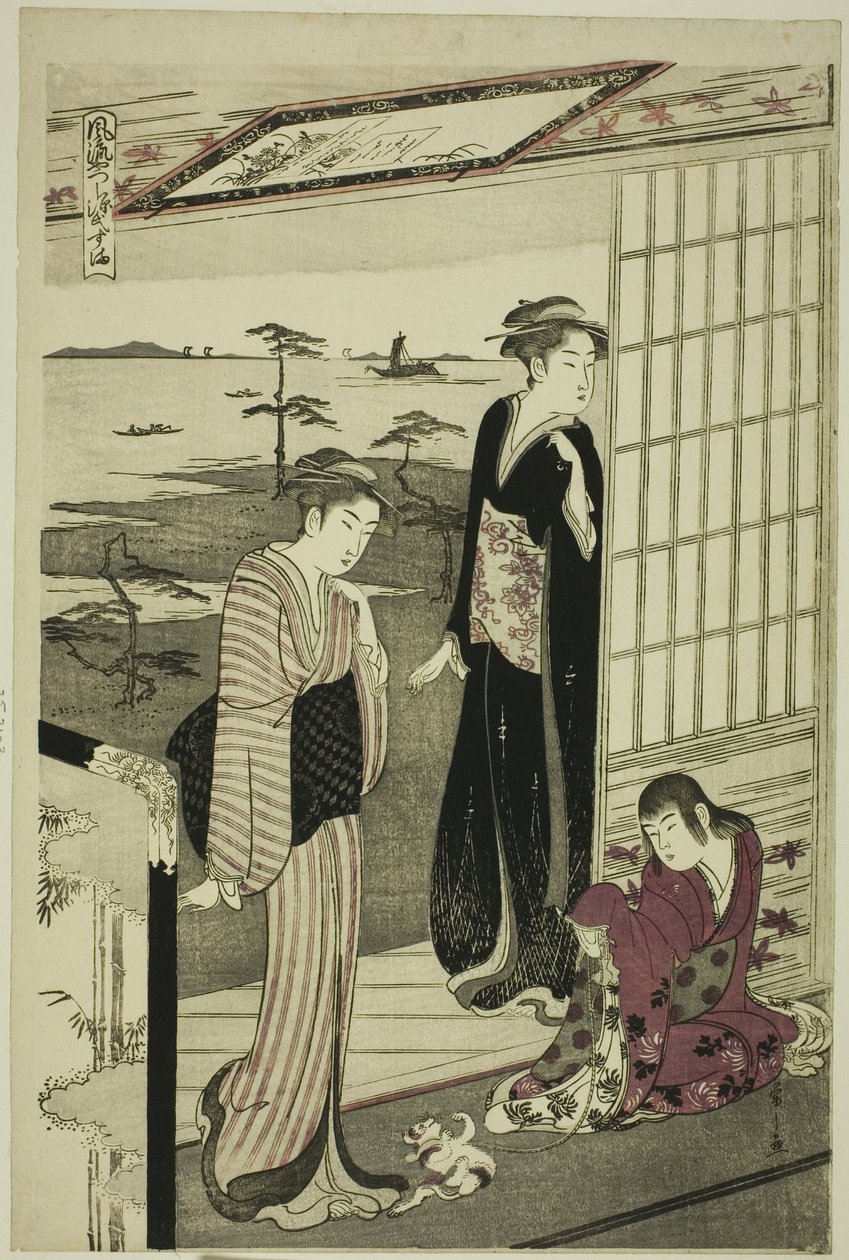 Suma, ze série "Módní parodie na příběh Genji (Furyu yatsushi Genji)" od Chobunsai Eishi