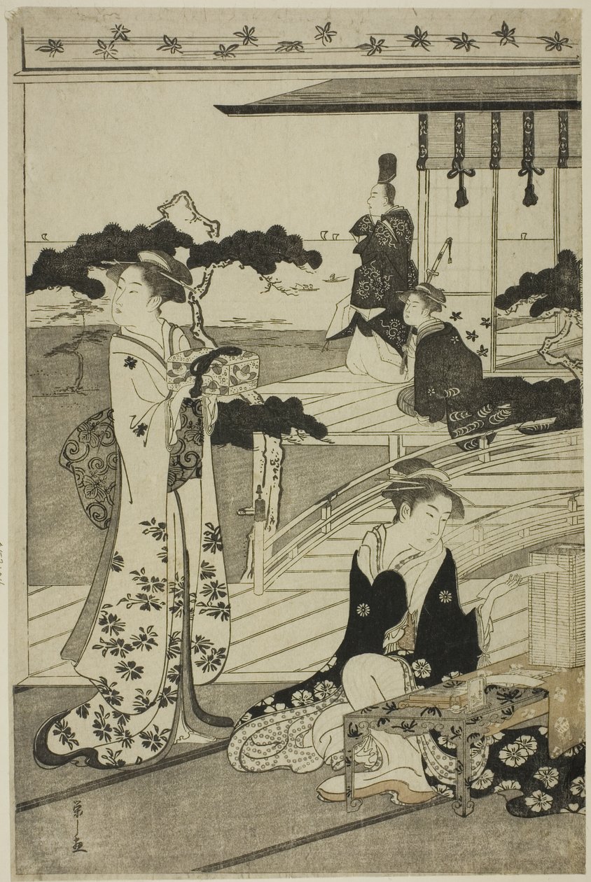Suma, ze série "Módní parodie na příběh Genji (Furyu yatsushi Genji)" od Chobunsai Eishi