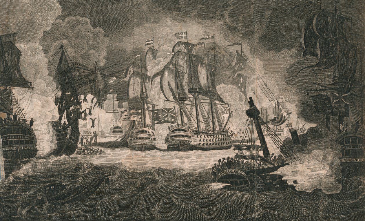 Pohled na zasnoubení a nezapomenutelné vítězství... 1. června 1794 od Christall