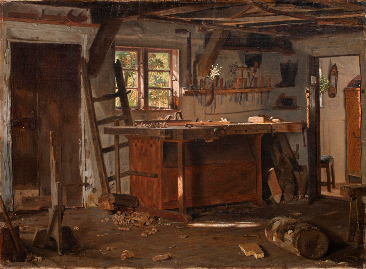 Truhlářská dílna. od Christen Dalsgaard