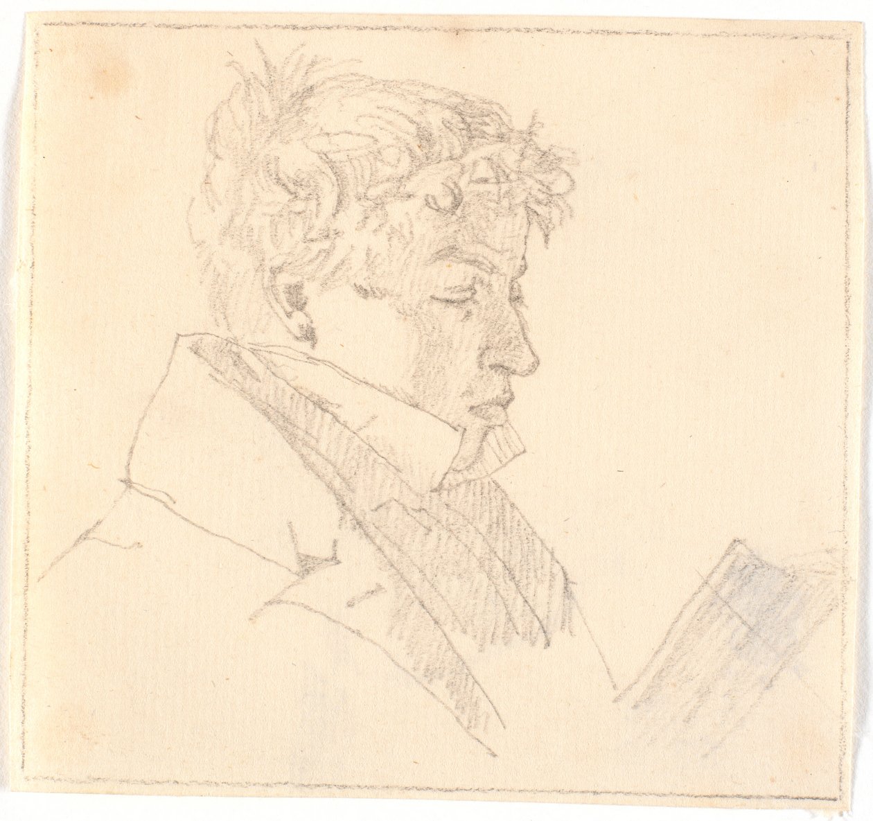 Čtoucí mladý muž, umělcův nejstarší bratr, pastor Carl Adolf Købke (1804-1840) ? od Christen Købke