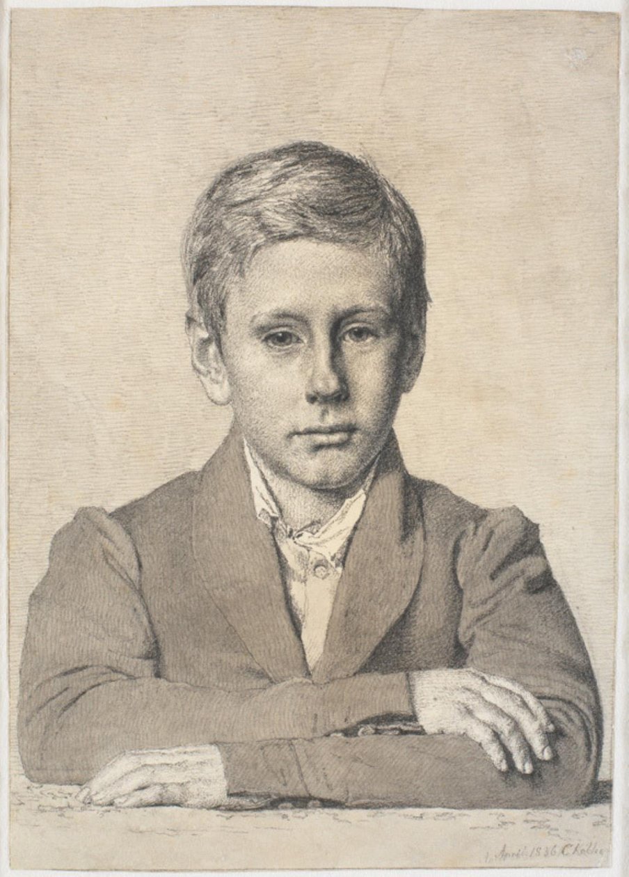 Portrét dřevorubce Henrika Clausena (1825-1904) jako dítě od Christen Købke