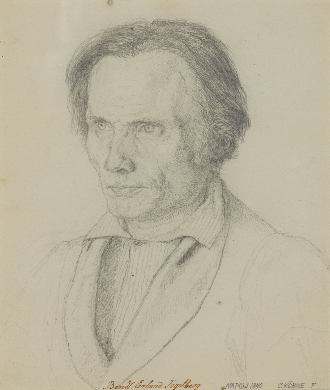 Bengt Erland Fogelberg (1786–1854), sochař, 1839 od Christen Købke
