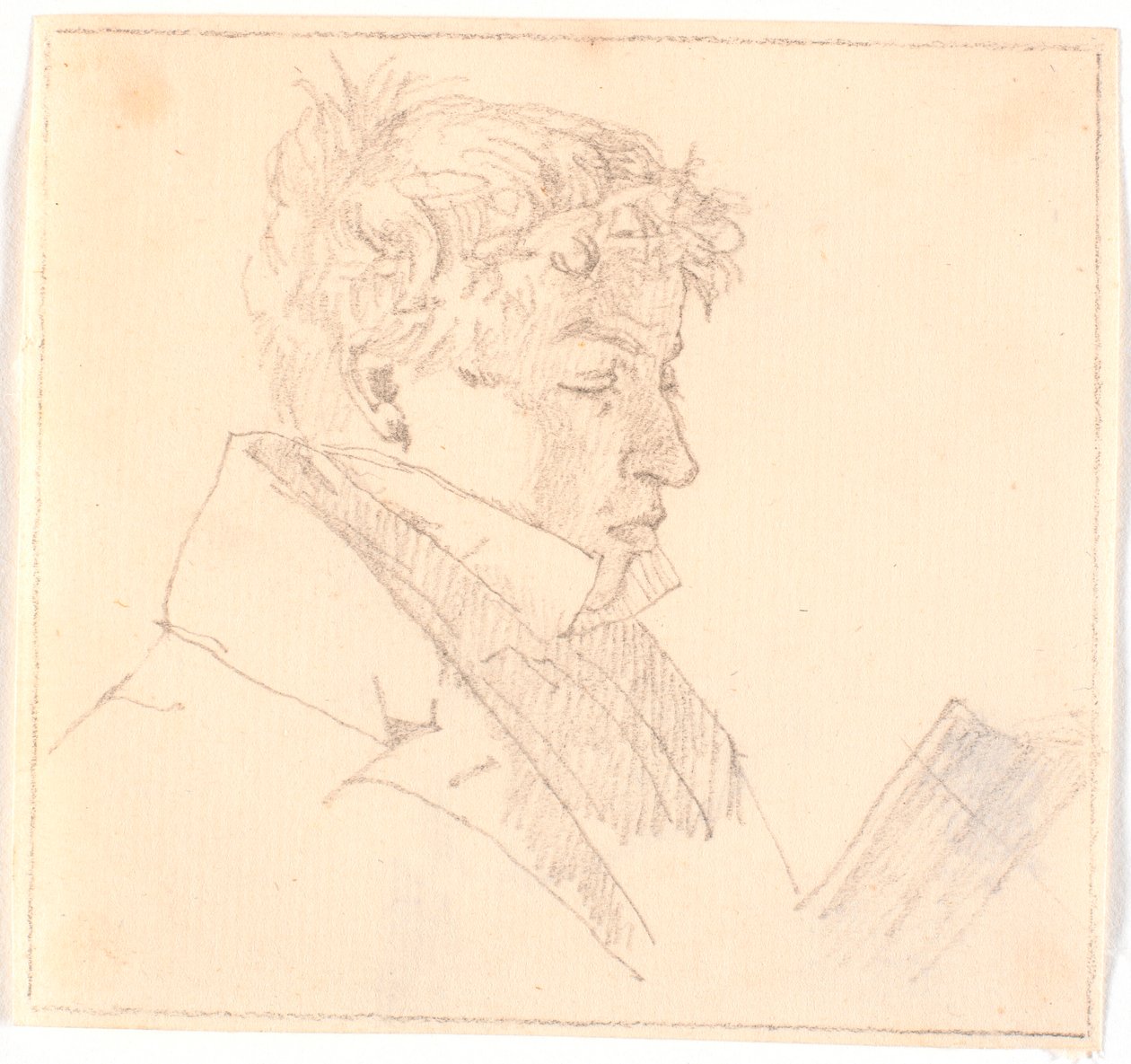 Čtoucí mladý muž, umělcův nejstarší bratr, pastor Carl Adolf Købke (1804-1840) ? od Christen Købke