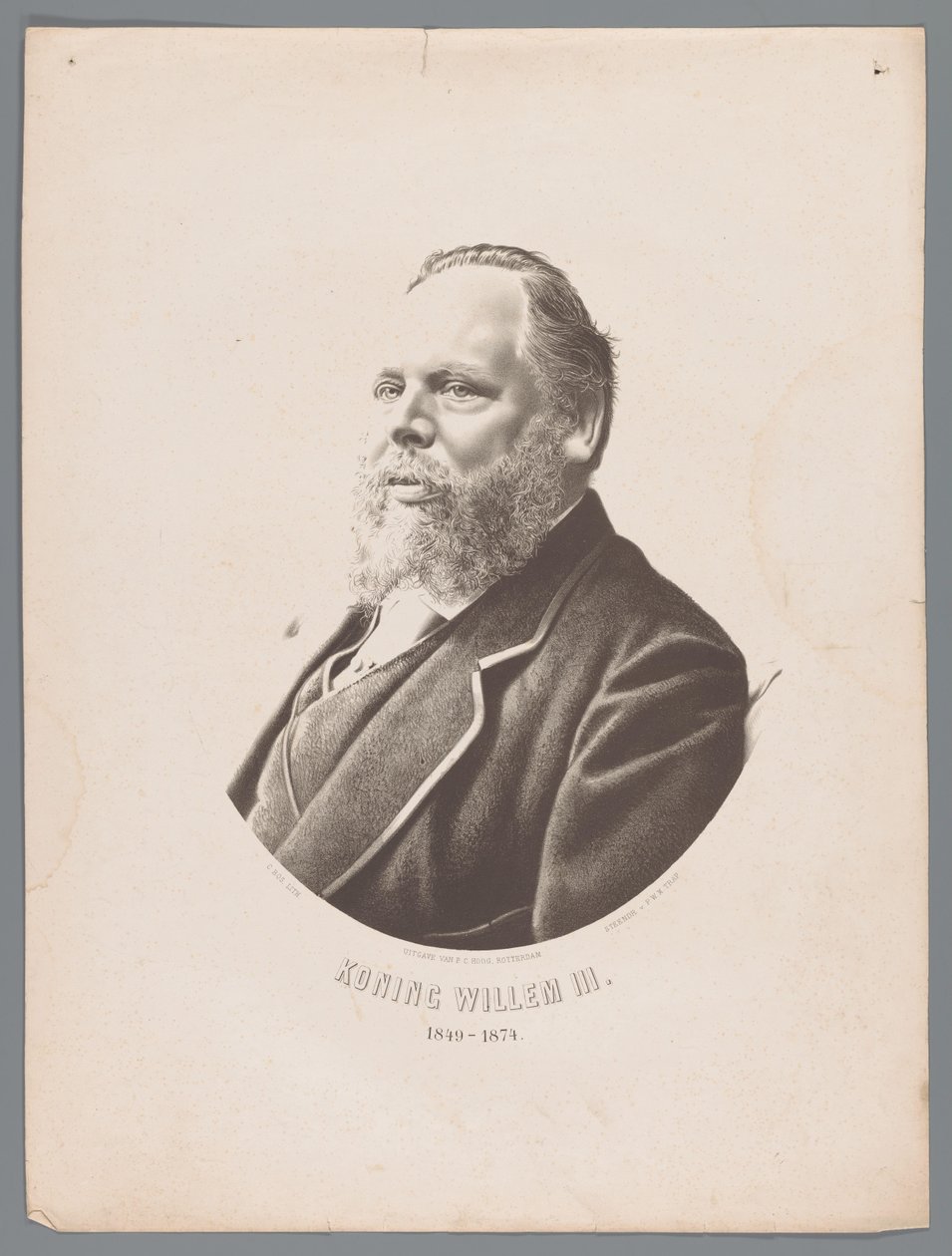 Portrét Viléma III Nizozemska King William III 1849-1874 (titul na předmětu) od Christiaan Bos