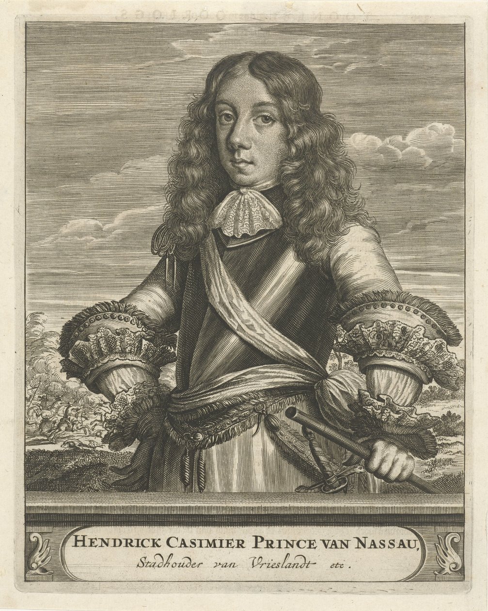 Portrét Hendrika Kazimíra, prince z Nassau od Christiaan Hagen