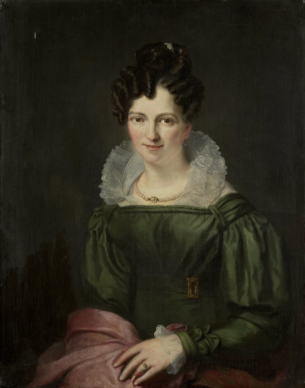 Portrét Marie Christiny Nijssen, manželky Anthonie van der Hout od Christiaan Julius Lodewijk Portman (signed by artist)