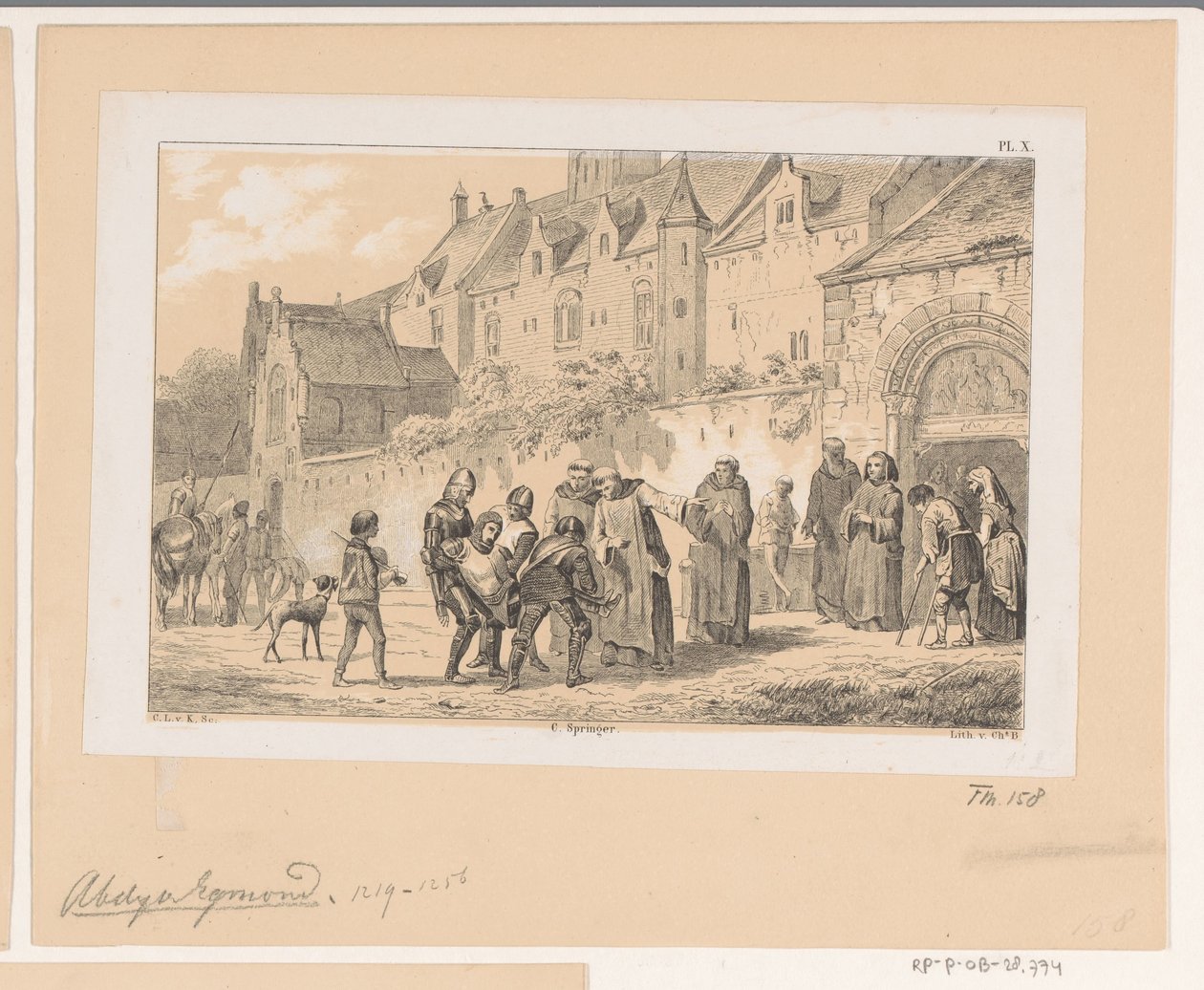 Egmond Abbey, 13. století od Christiaan Lodewijk van Kesteren