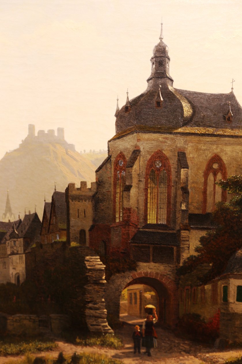 Oberwesel a hrad Schönburg od Christian Eduard Boettcher