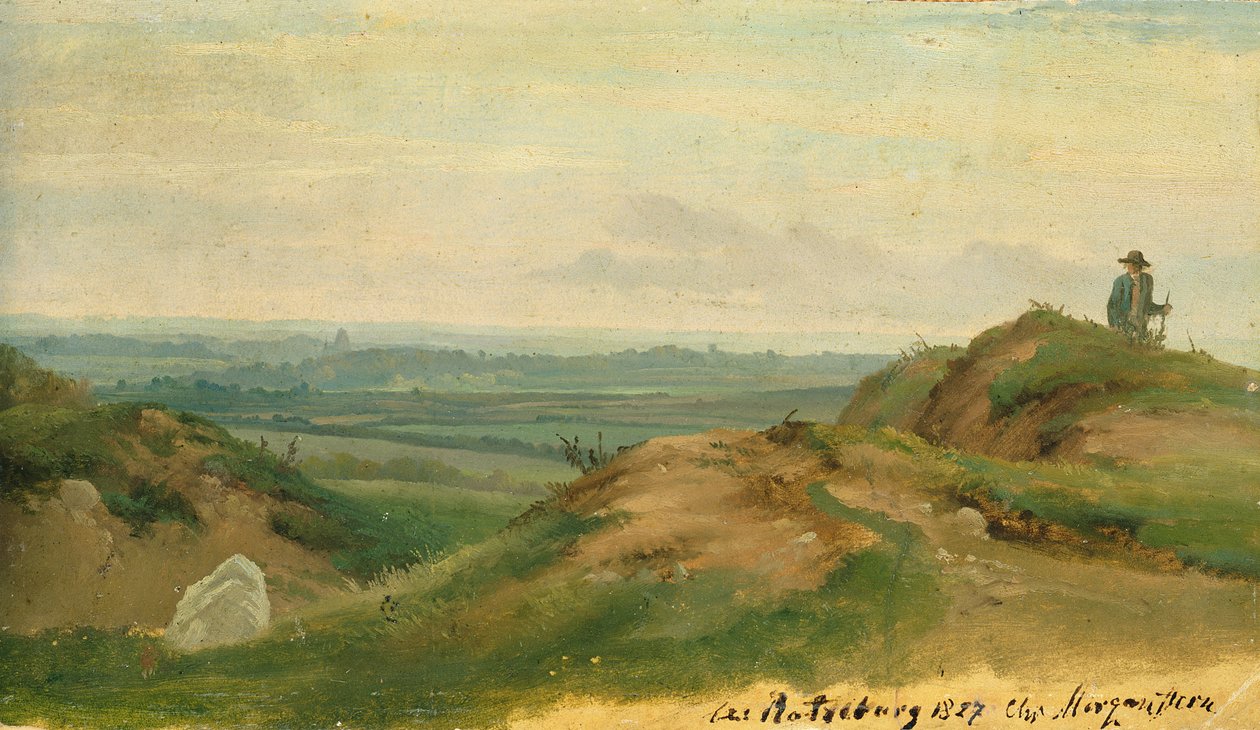V Ratzeburgu, 1827 (olej na papíře na kartonu) od Christian Ernst Bernhard Morgenstern
