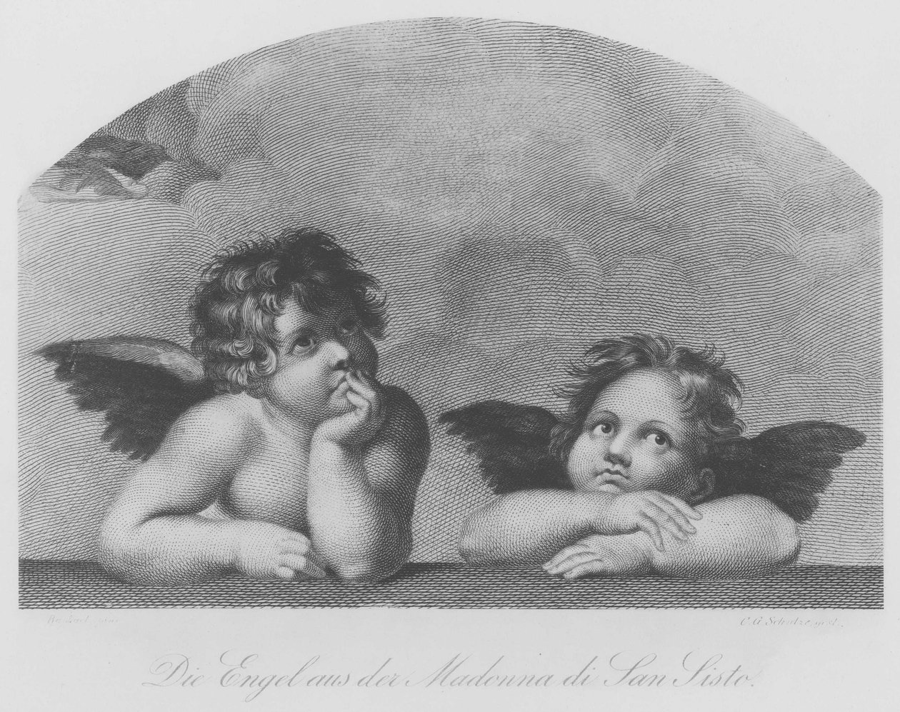 Andělé ze Sixtinské Madony od Christian Gottfried Schultze