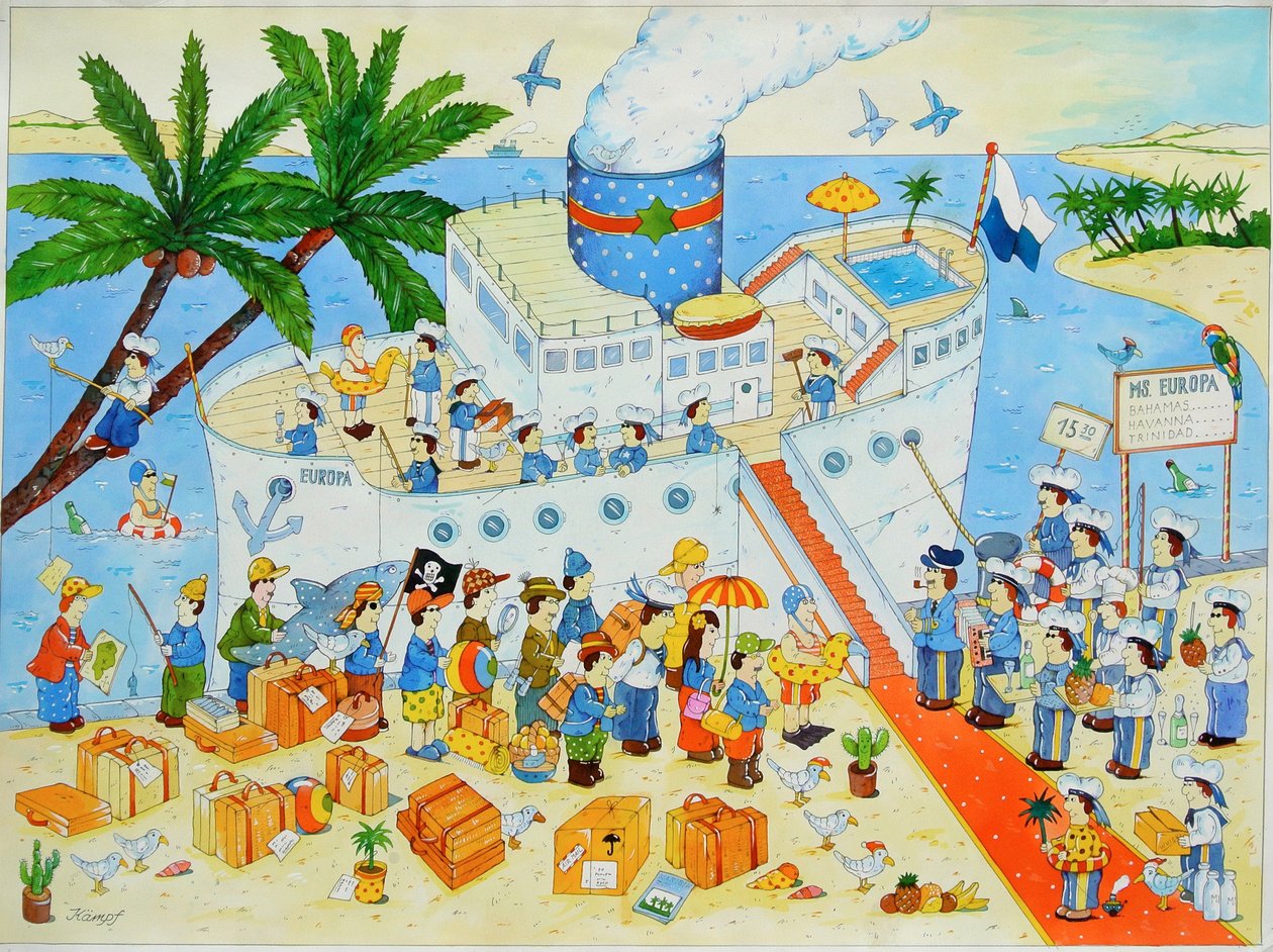 Parník, 2003 (wc na papíře) od Christian Kaempf