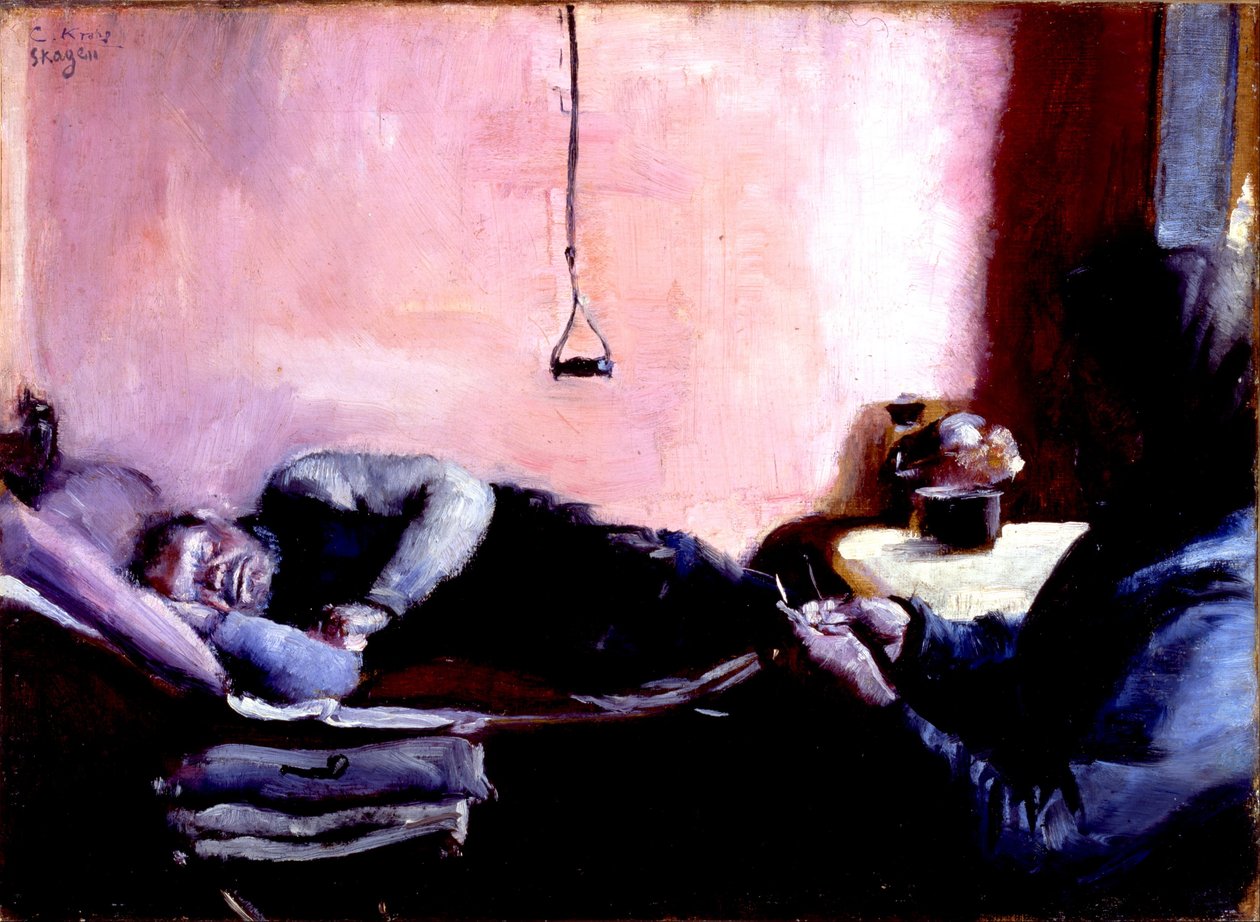 Niels Gaihedes odpolední spánek od Christian Krohg