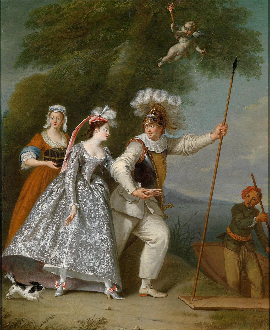 Portrét elegantního gentlemana jako Pierrota v Commedia dell’Arte od Christian Wilhelm Ernst Dietrich
