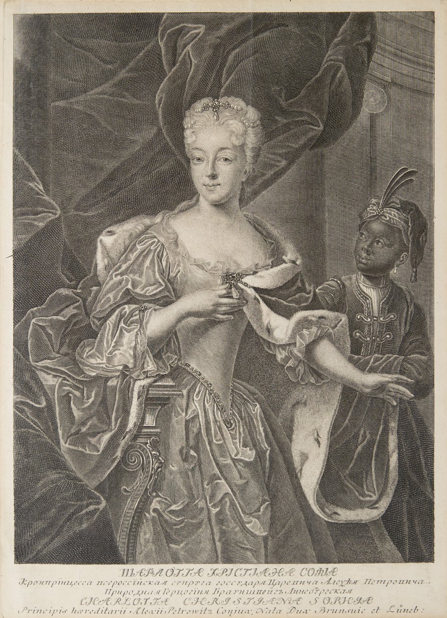 Portrét princezny Charlotte z Brunswick-Wolfenbüttel 1694-1715, manželka careviče Alexeje Petra od Christian Albrecht Wortmann