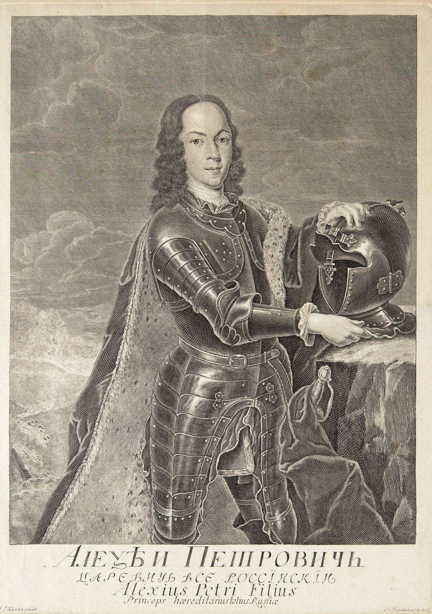 Portrét careviče Alexeje Petroviče z Ruska 1690-1718, c. 1740 od Christian Albrecht Wortmann