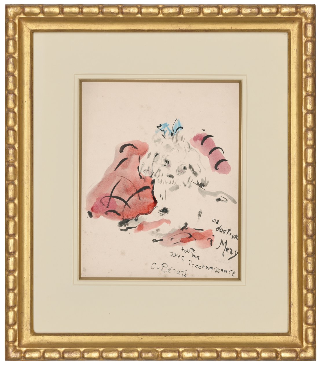 Petit chien (recto) (olejový pastel, akvarel, štětec a tuš na papíře) od Christian Bérard