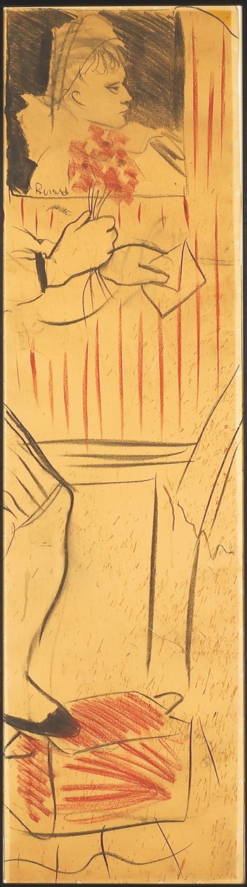 Triptych (kresba milenecké scény) (tužka na papíře) (viz také 742028-30) od Christian Bérard